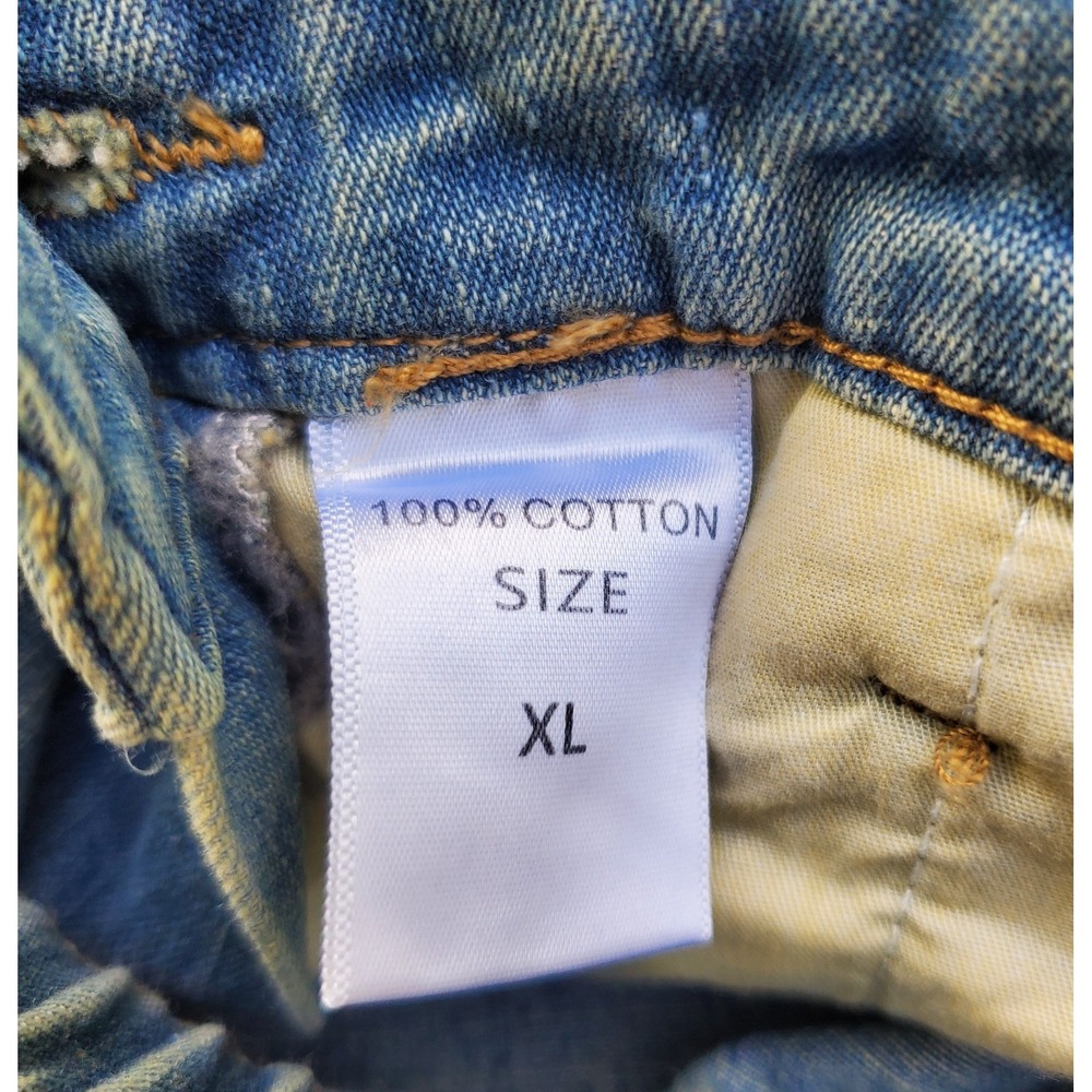 Denim Dress Long Y2K Retro Loose Fit Bib Apron Style Overall Size XL - Picture 5 of 7